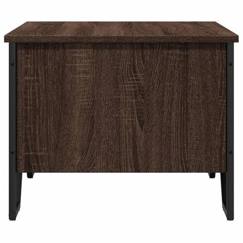 Sofabord 75x51x40 cm konstrueret træ brun egetræsfarve