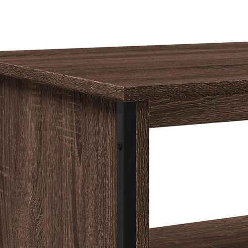 Sofabord 75x51x40 cm konstrueret træ brun egetræsfarve