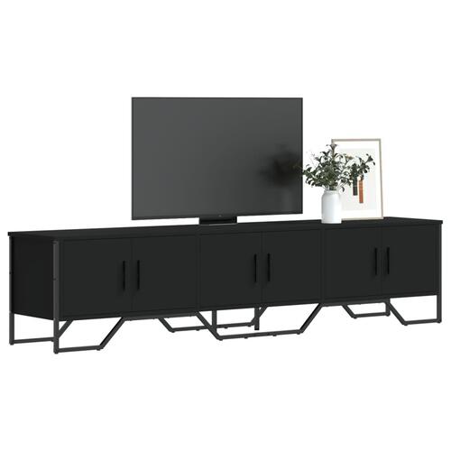 Tv-bord 180x34x41 cm konstrueret træ sort