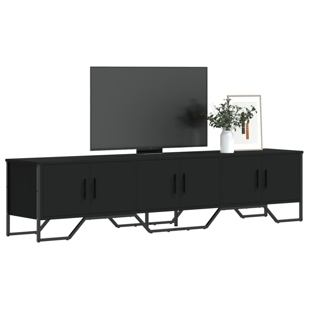 Tv-bord 180x34x41 cm konstrueret træ sort