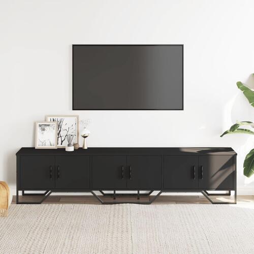 Tv-bord 180x34x41 cm konstrueret træ sort