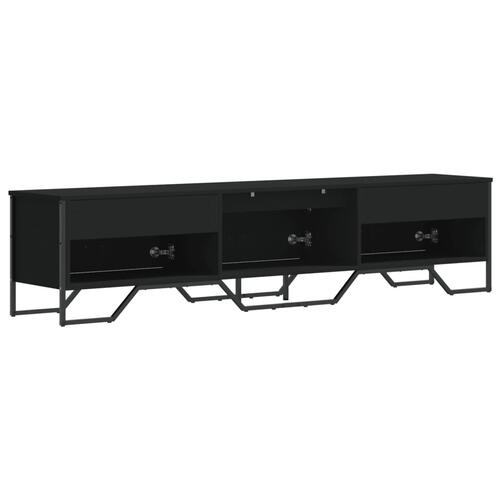 Tv-bord 180x34x41 cm konstrueret træ sort