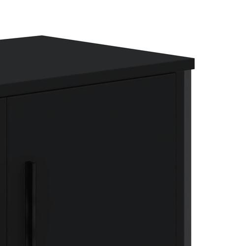 Tv-bord 180x34x41 cm konstrueret træ sort