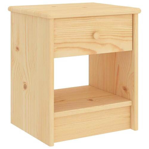 Sengeborde 2 stk. 35x30x40 cm massivt fyrretræ lys træfarve