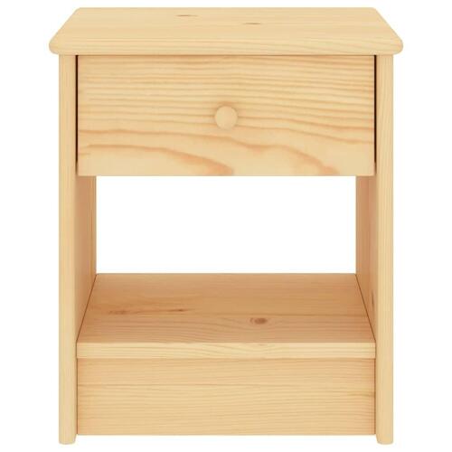 Sengeborde 2 stk. 35x30x40 cm massivt fyrretræ lys træfarve