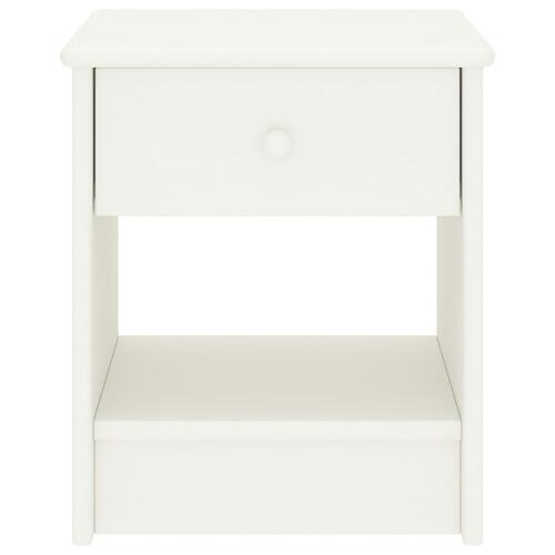 Sengeborde 2 stk. 35x30x40 cm massivt fyrretræ hvid