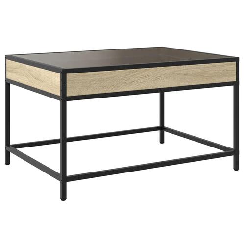 Sofabord med Infinity LED-lys 70x50x41 cm sonoma-eg