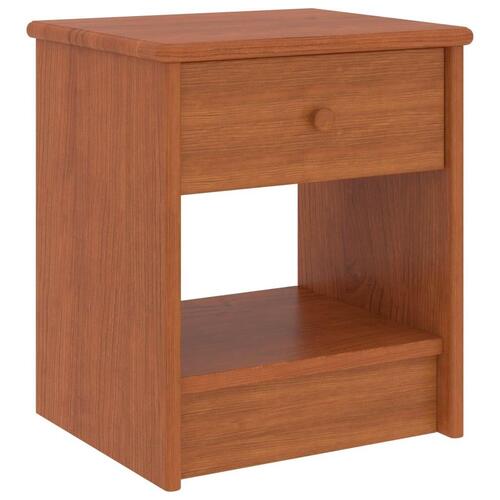 Sengeborde 2 stk. 35x30x40 cm massivt fyrretræ honningbrun