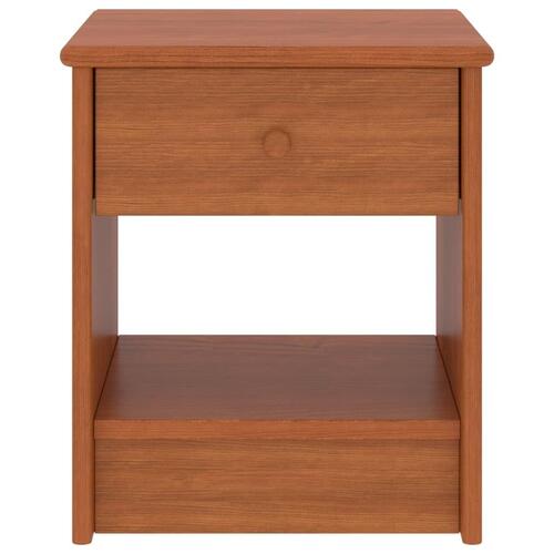 Sengeborde 2 stk. 35x30x40 cm massivt fyrretræ honningbrun