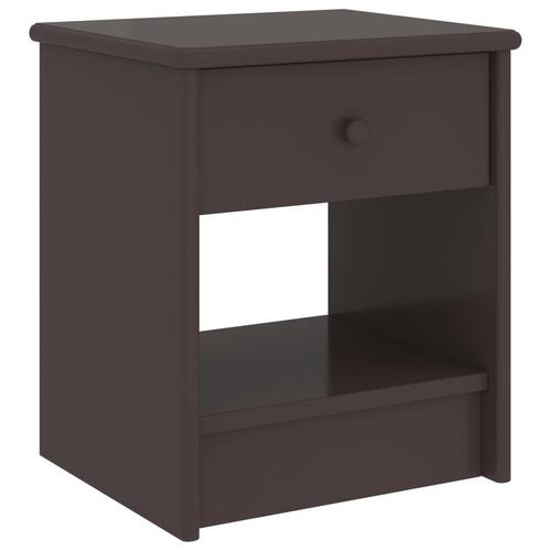 Sengeskabe 2 stk. 35x30x40 cm massivt fyrretræ mørkebrun