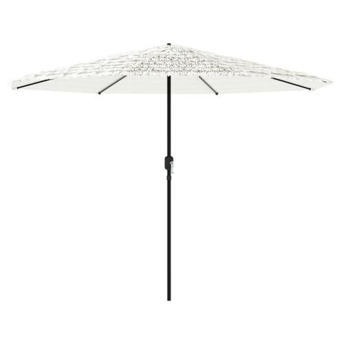 Haveparasol med stålstang 388x388x248 cm hvid