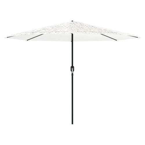 Haveparasol med stålstang 388x388x248 cm hvid