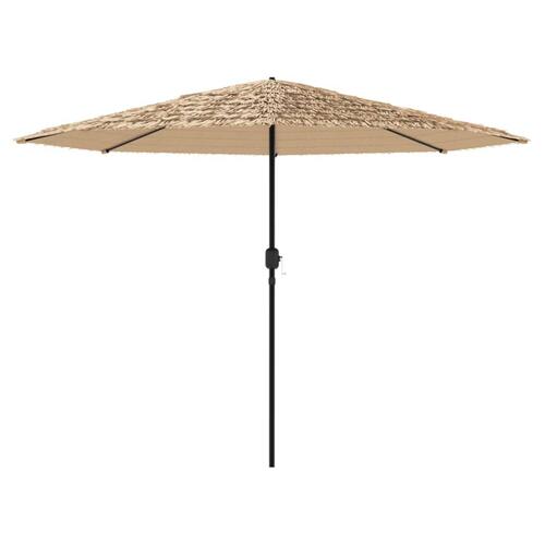 Haveparasol med stålstang 324x324x247 cm brun