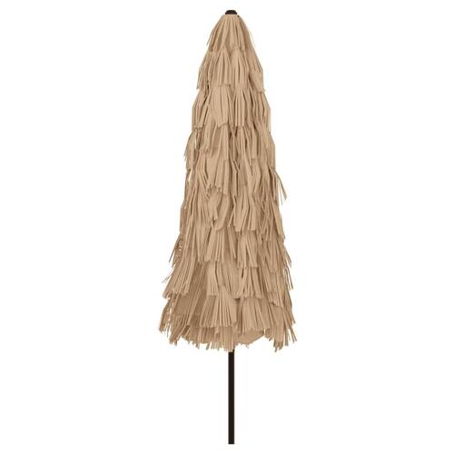 Haveparasol med stålstang 324x324x247 cm brun