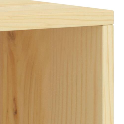 Sengebord 35x30x40 cm massivt fyrretræ lys træfarve