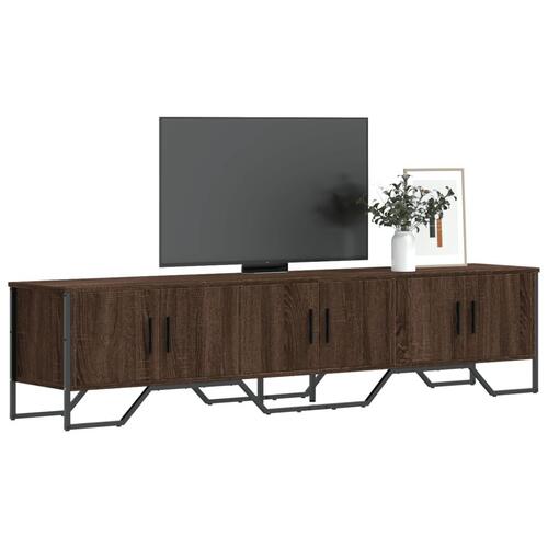 Tv-bord 180x34x41 cm konstrueret træ brun egetræsfarve