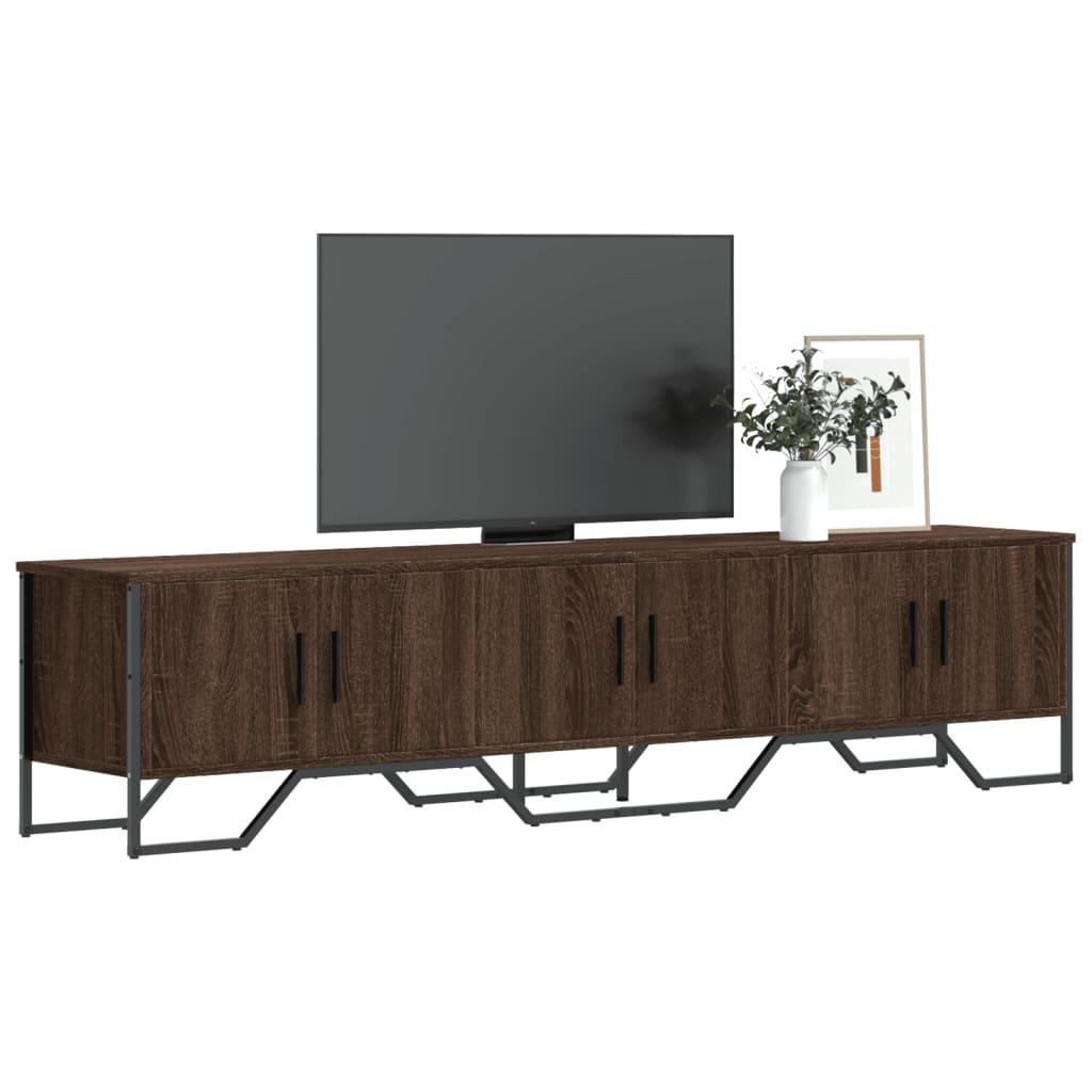 Tv-bord 180x34x41 cm konstrueret træ brun egetræsfarve