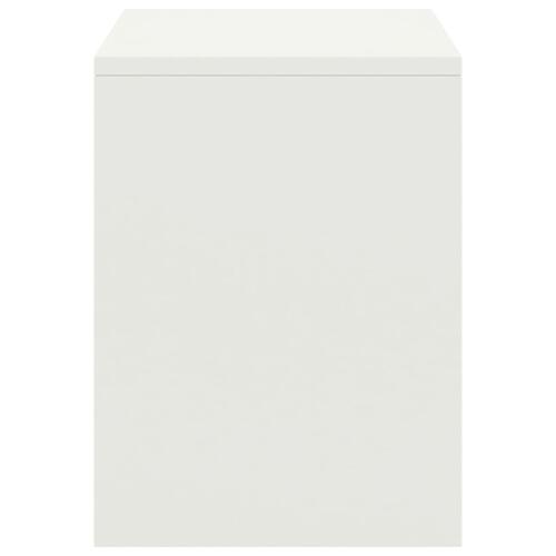 Sengebord 35x30x40 cm massivt fyrretræ hvid