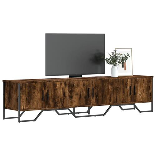Tv-bord 180x34x41 cm konstrueret træ røget egetræsfarve