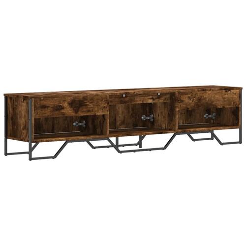 Tv-bord 180x34x41 cm konstrueret træ røget egetræsfarve