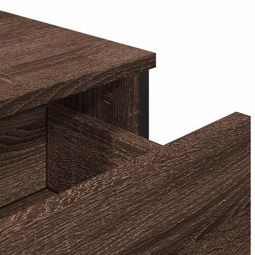 Skænk 97x32,5x74,5 cm konstrueret træ brun egetræsfarve
