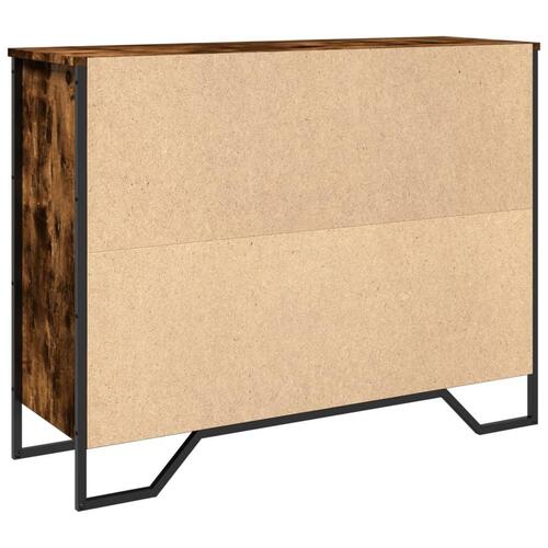 Skænk 97x32,5x74,5 cm konstrueret træ røget egetræsfarve