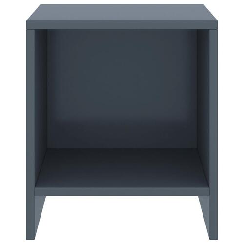 Sengebord 35x30x40 cm massivt fyrretræ lysegrå