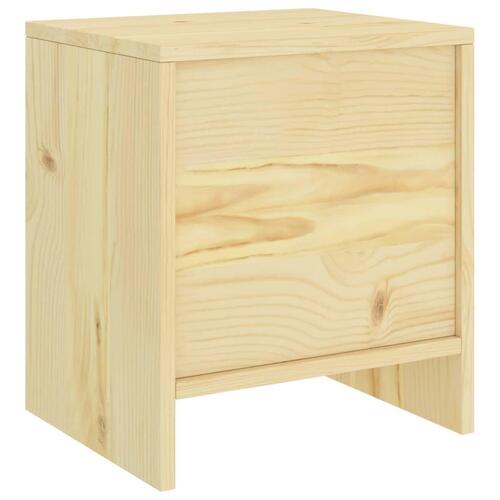 Sengeborde 2 stk. 35x30x40 cm massivt fyrretræ lys træfarve