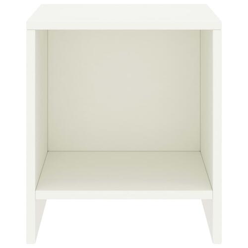 Sengeborde 2 stk. 35x30x40 cm massivt fyrretræ hvid