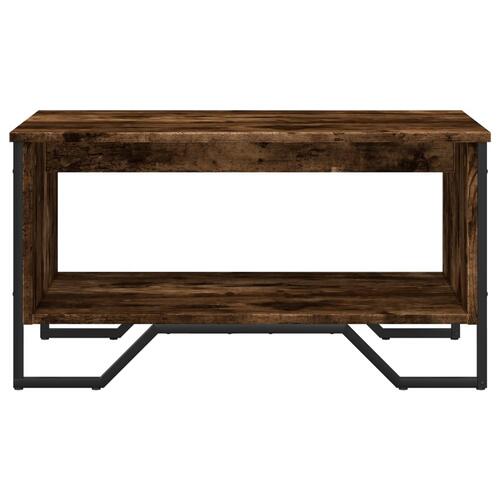 Sofabord 75x51x40 cm konstrueret træ røget egetræsfarve