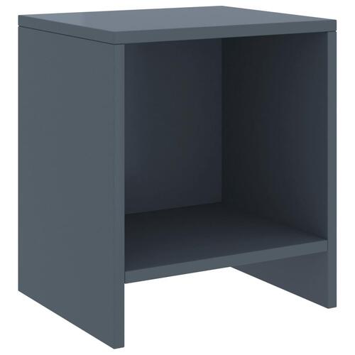 Sengeskabe 2 stk. 35x30x40 cm massivt fyrretræ lysegrå