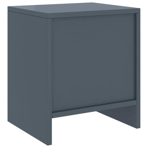 Sengeskabe 2 stk. 35x30x40 cm massivt fyrretræ lysegrå