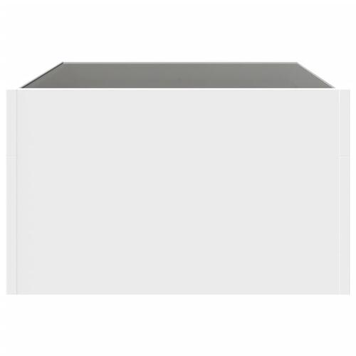 Sofabord med Infinity LED-lys 70x50x30 cm hvid