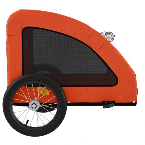 Cykeltrailer til kæledyr i oxfordstof og jern - orange