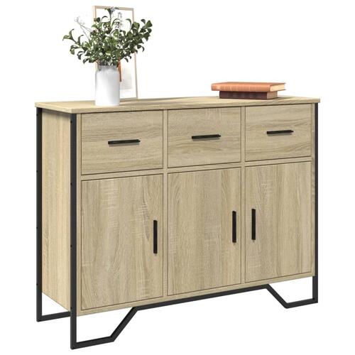 Skænk 97x32,5x74,5 cm konstrueret træ sonoma-eg