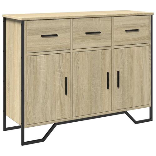 Skænk 97x32,5x74,5 cm konstrueret træ sonoma-eg