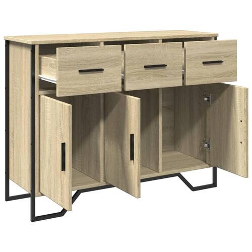 Skænk 97x32,5x74,5 cm konstrueret træ sonoma-eg