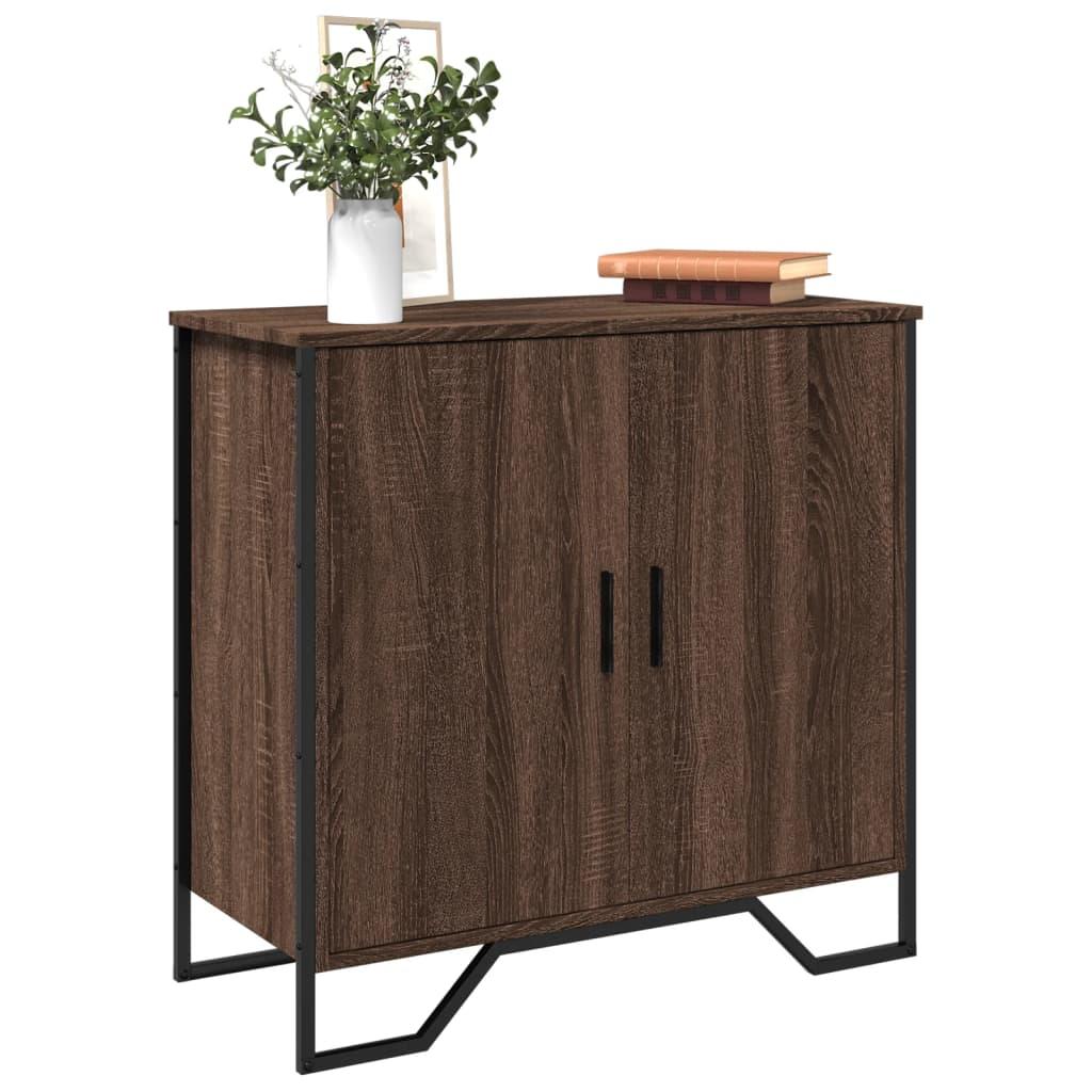 Skænk 78x35,5x74,5 cm konstrueret træ brun egetræsfarve