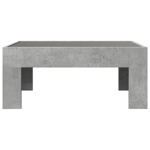 Sofabord med Infinity LED-lys 70x50x30 cm betongrå