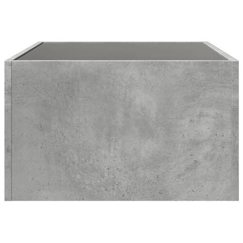 Sofabord med Infinity LED-lys 70x50x30 cm betongrå