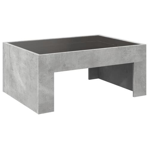 Sofabord med Infinity LED-lys 70x50x30 cm betongrå