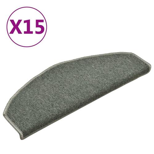 Trappemåtter 15 stk. 65x24x4 cm mørkegrøn