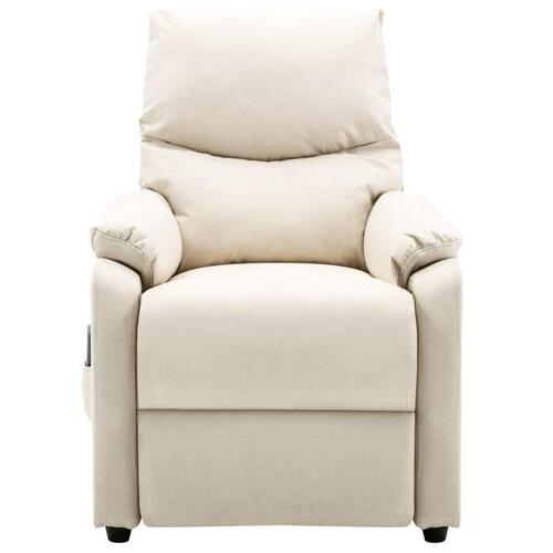 Massagestol stof cremefarvet