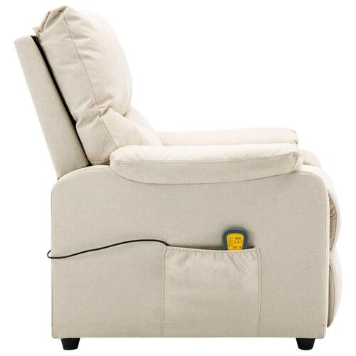 Massagestol stof cremefarvet