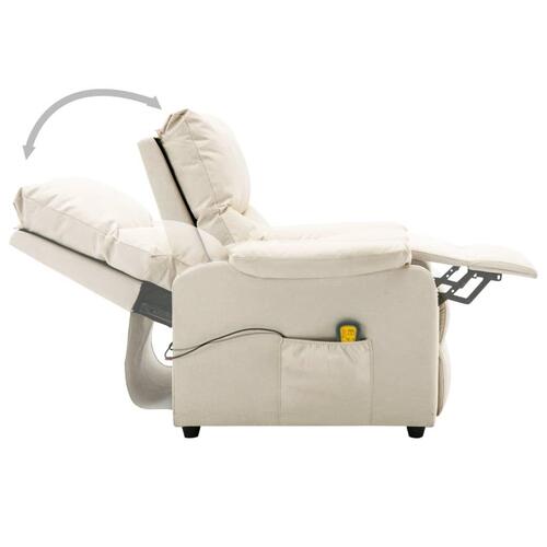 Massagestol stof cremefarvet