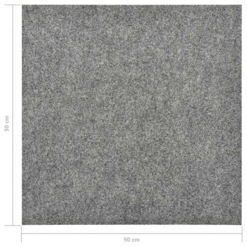 Tæppefliser 20 stk. 5 m² lysegrå