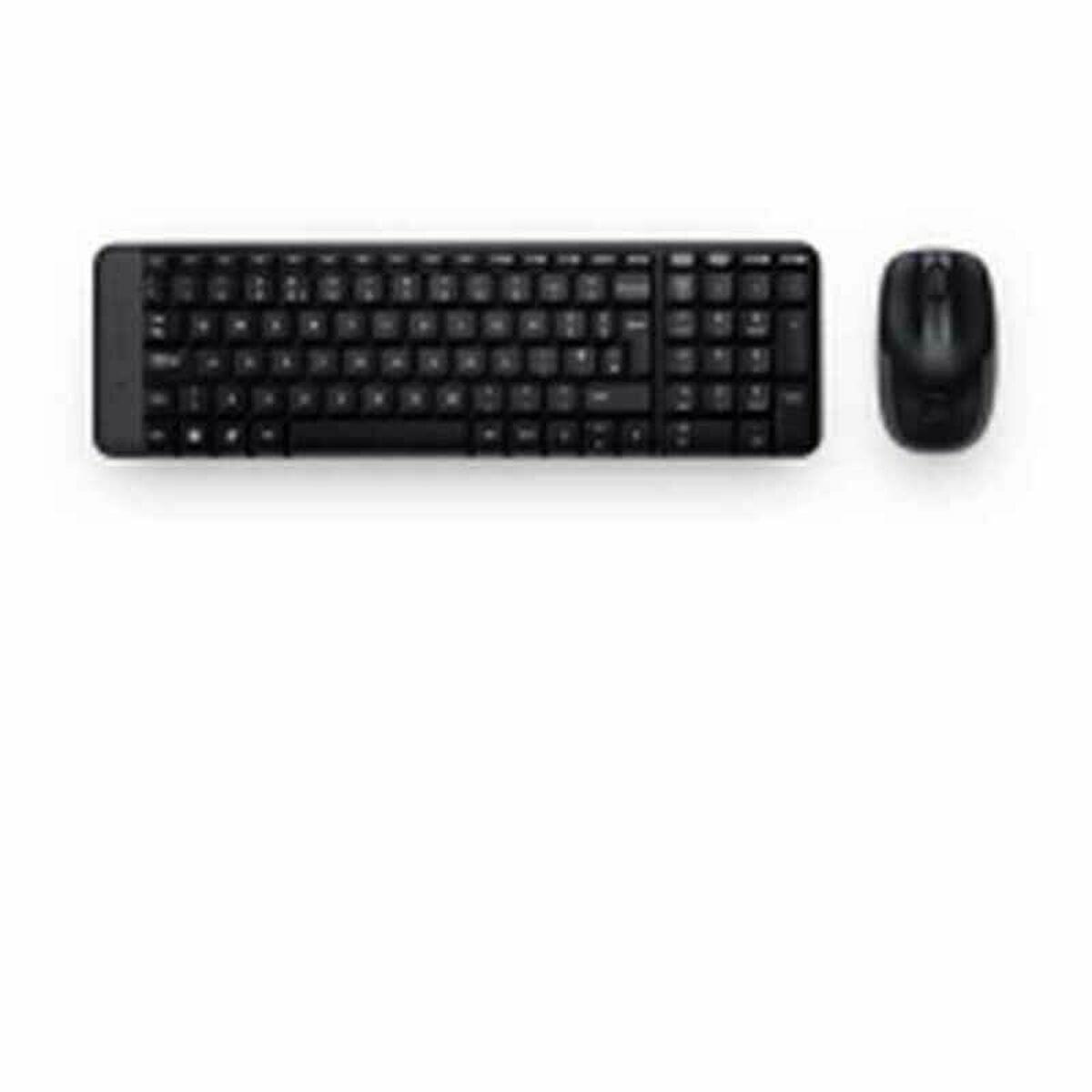 Tastatur og trådløs mus Logitech 920-003159 Sort Spansk qwerty