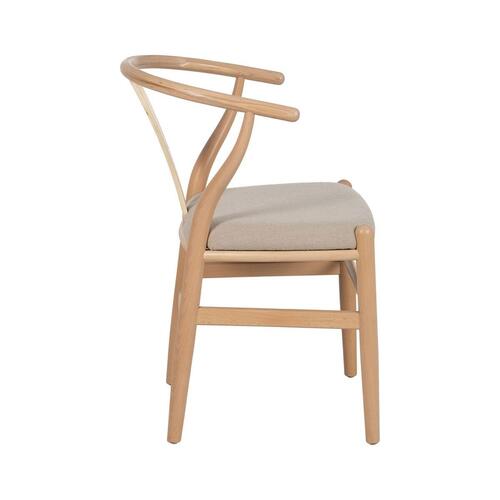 Spisebordsstol Beige Natur 53 x 55 x 80 cm