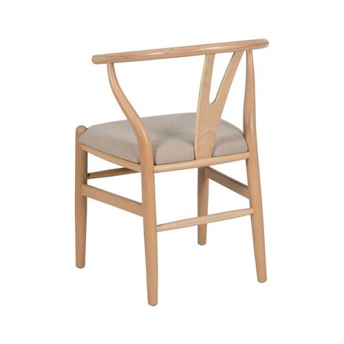 Spisebordsstol Beige Natur 53 x 55 x 80 cm
