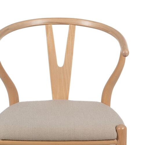 Spisebordsstol Beige Natur 53 x 55 x 80 cm
